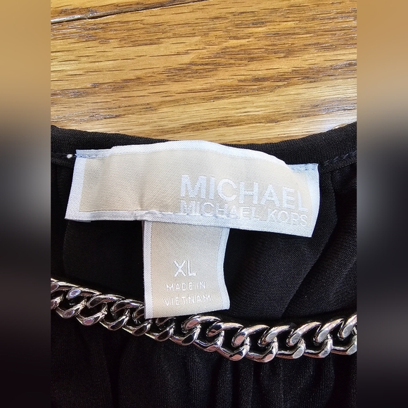 Michael Kohrs Black Open Shoulder Chain Neckline Womens Size XL - Picture 4 of 10